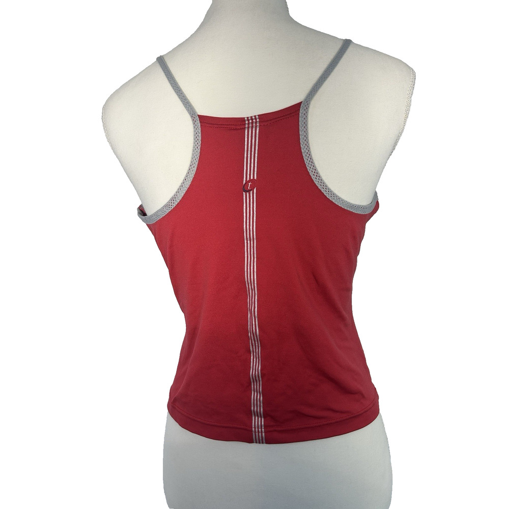 Tommy Jeans Athletics Women's Large Tank Top Shelf Bra Red Orange Vintage 90s - Picture 3 of 8